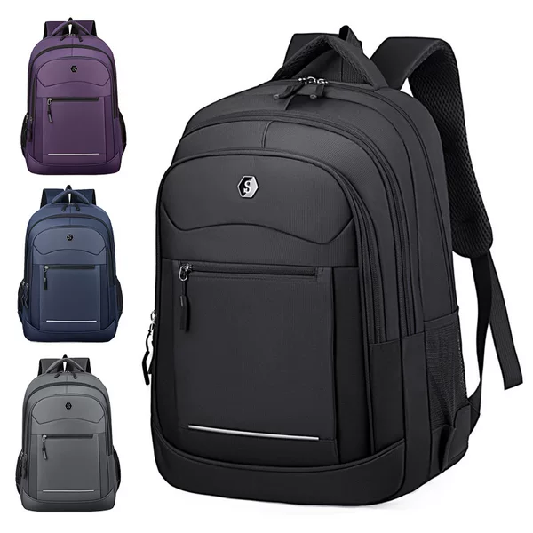 Cross-Border Business Backpack for Men, Water-Resistant, Travel Computer Backpack, High-End Commuter Student School Bag, Trendy