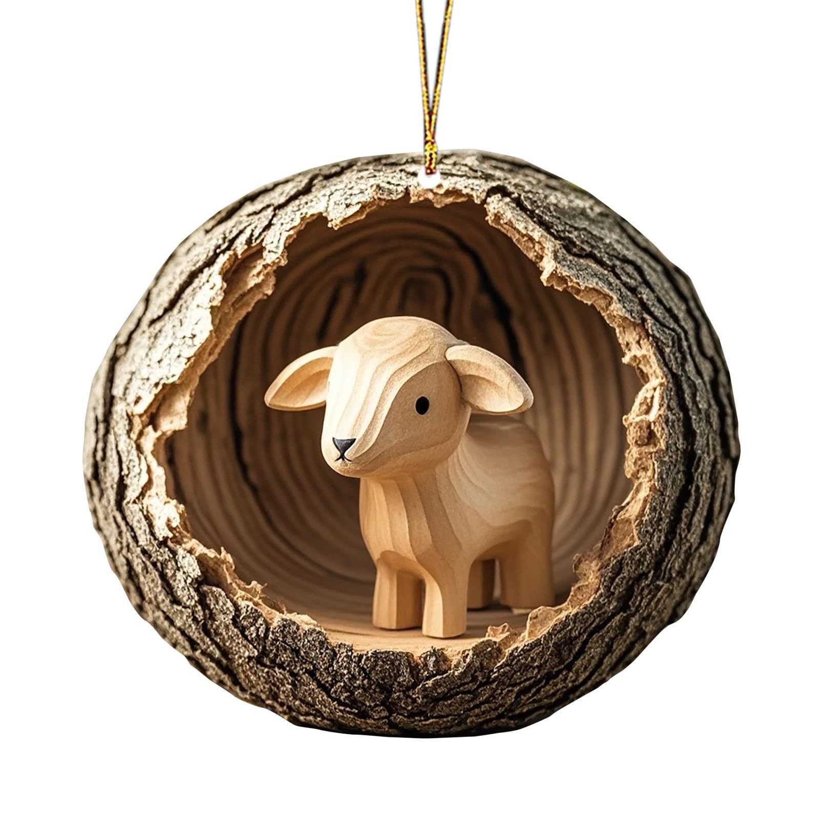 Nuevos búhos transfronterizos perros decoraciones de Navidad colgantes de árbol de Navidad colgantes de impresión plana 2D acrílico