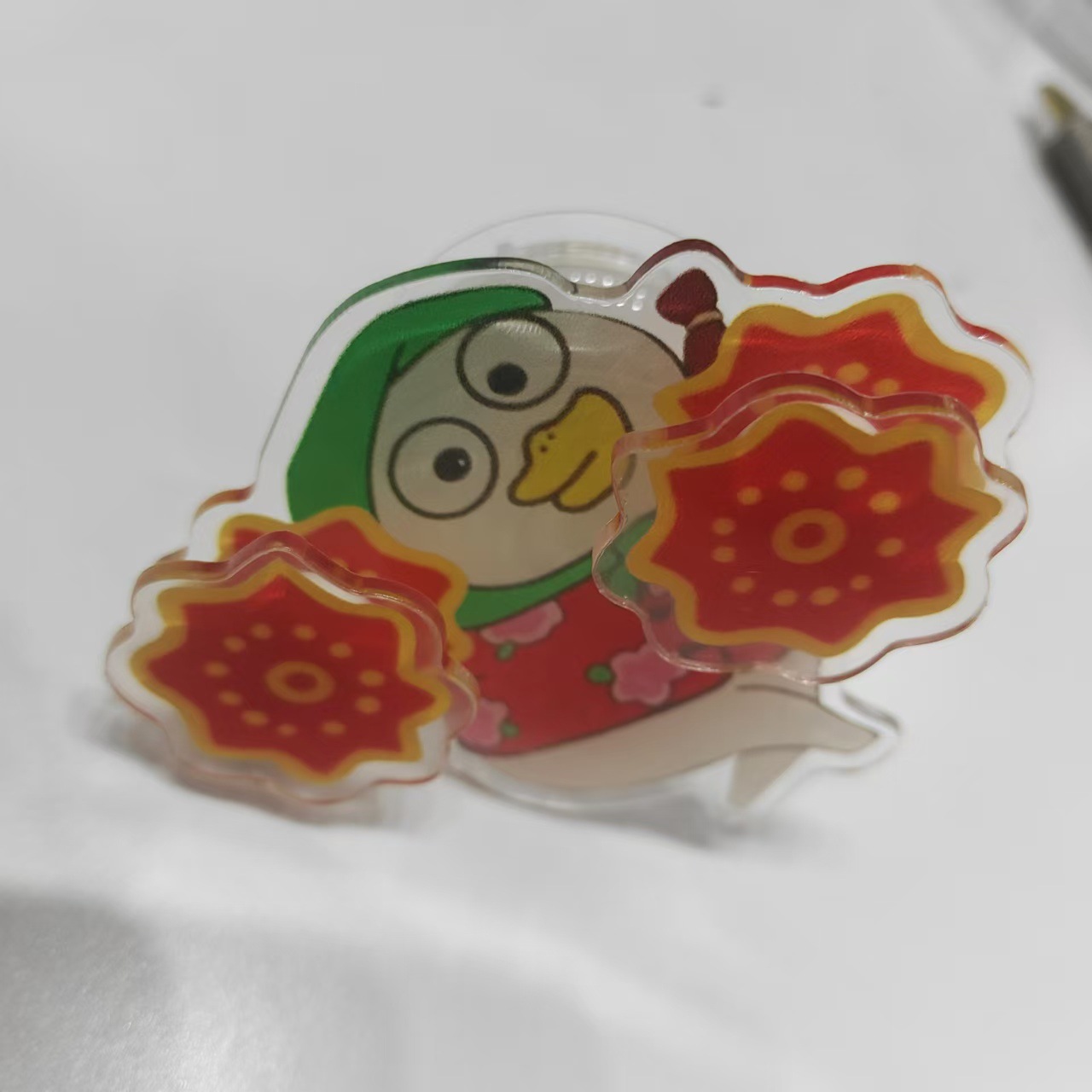 소홍수 동일 스타일 인 스타일 동북 에렌주안 큰 오리 아크릴 DIY 브라켓 고가 냉장고 자석