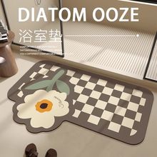 浴室吸水地垫硅藻泥家用卫生间门口软垫吸水防滑脚垫速干厕所地毯