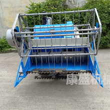 全自动家用小麦水稻收割机 自走式手扶稻谷脱粒装袋微型联合图片