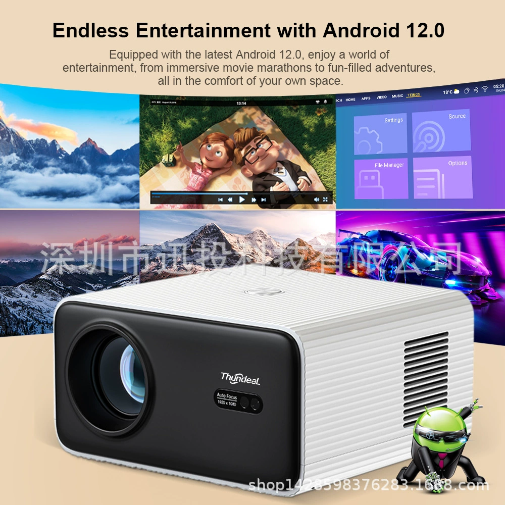 Проектор видео TD85SE 2K 4K Full HD 1080P с Android, автофокус, PK L01