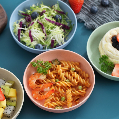 Nordic wheat straw bone plate creative small plate vegetable plate dried fruit plate round fruit plate deepening plate 