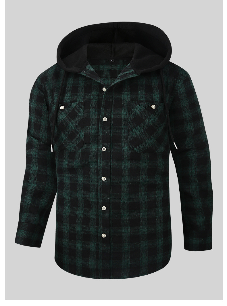 Men's Plaid Blouse Men's Clothing display picture 14