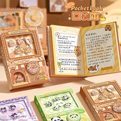 カバベア 楽しいガシャポンメカニカルポケットノート 高価値ハンドブックメカニカルノート 学生ノート ストレス解消