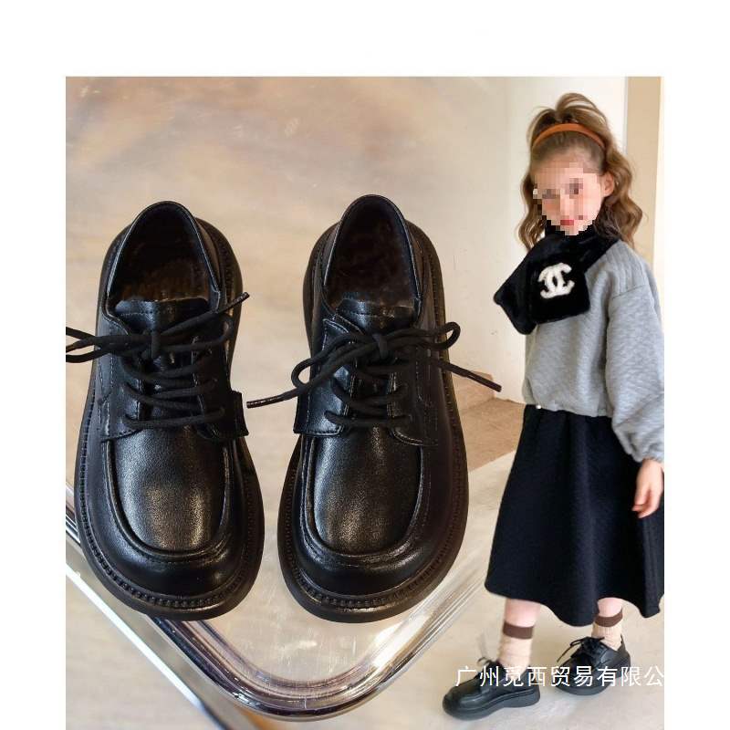 Girls' Leather Shoes 2025 Spring New Children's British Style Princess Shoes Non-Slip Casual Shoes Trendy