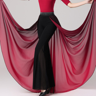 Body Etiquette Clothing Waist Seal Waist Towel Belt Training Clothing Dance Clothing Show Waist Gradient Waist Gauze Female Star Gait Gradient Floating Gauze