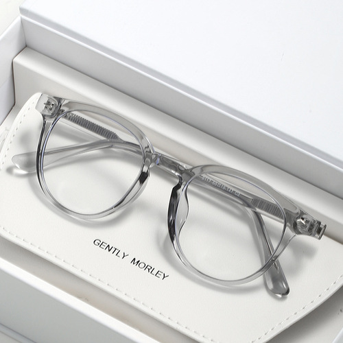 Lightweight nearsighted glasses for women, suitable for various prescription lenses, suitable for bare face, large face-shaping, round face, Korean version, trendy, bare face glasses 8117