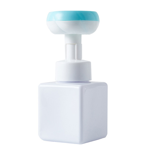 Square facial cleanser foaming bottle, children's flower hand soap bath foam bottle, shampoo mousse bottle wholesale