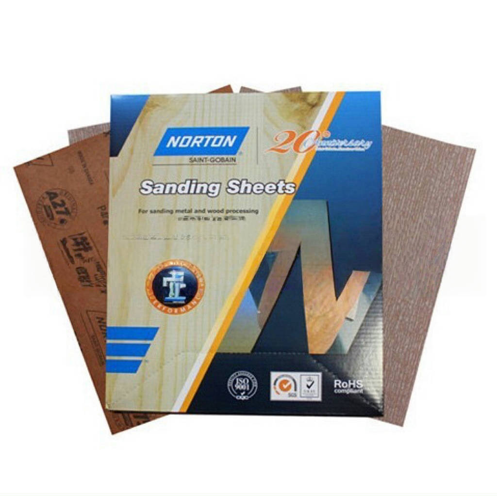 诺顿A275砂纸/干砂NORTON诺顿干磨砂纸/自粘圆盘植绒砂纸片红砂纸