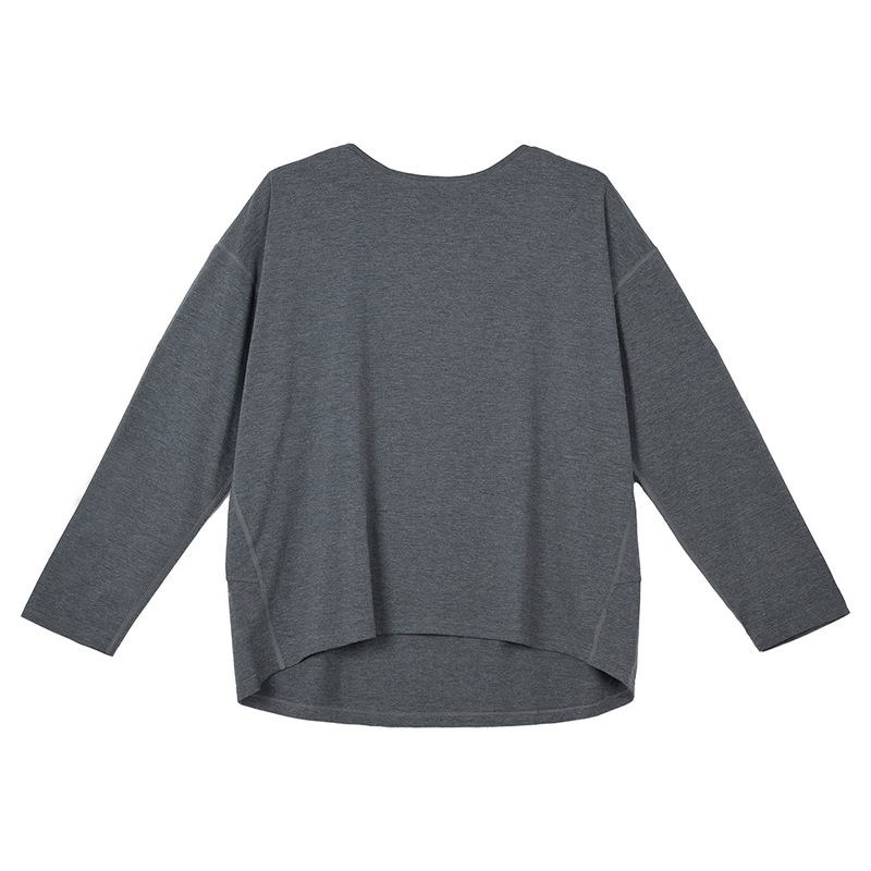 丸首長袖トップスTシャツ レディース カジュアル シンプル ホームウェア パジャマ 春秋万能 無地インナー 通気性|undefined