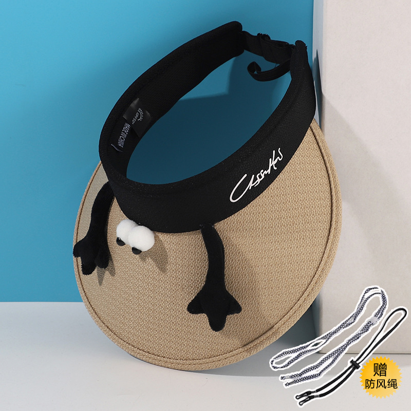 Khaki-black edge [comes with windproof rope + strap rope]