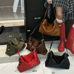 2025高级感复古软皮通勤包休闲简约休闲百搭松弛感单肩腋下包潮流