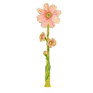 Charcoal Grass Flower Original Design Wooden Flower Splicing Toy Laser Cutting Desktop Ornament DIY Cross-Border E-Commerce Oem