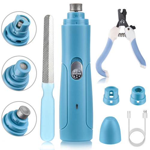 Amazon's best-selling pet nail grinder USB rechargeable nail trimming set dog electric nail clipper nail polisher