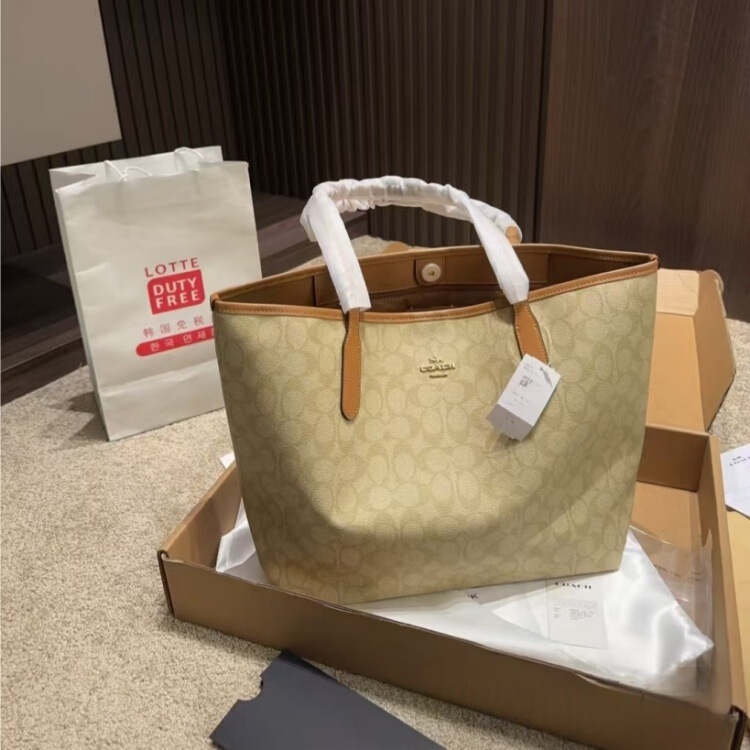 Kou C's new classic monogram city33 tote bag, large-capacity magnetic clasp shopping bag, handbag, shoulder bag for women, suitable for commuting