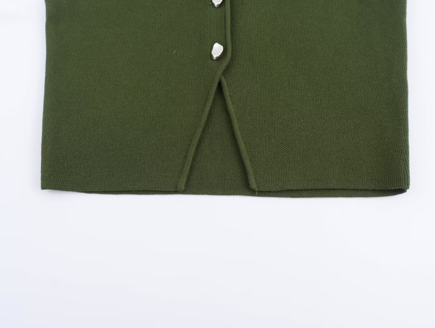 Damenbekleidung Herbst 2024 neue Street Fashion einfarbige Weste mit vier Knöpfen_voghion.com