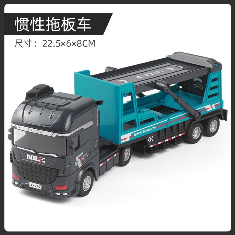 Gran camión de transporte de dos pisos, remolque pesado, modelo de automóvil, juguetes, juguetes, juguetes al por mayor. image 11