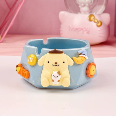Car ashtray Room Cartoon Anti-Fly Ash Light - pudding-dog-ceramic-ashtray