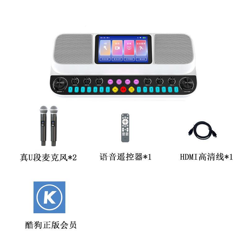 布谷鳥K600Xライブカラオケサウンドカード一体型スピーカー 室内/屋外 家庭用カラオケ ワイヤレスBluetoothスピーカー|undefined