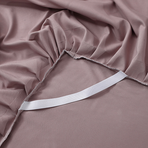 Solid Color Simple Bedspread Style Single Piece Spring Summer Bed Skirt Dustproof Concealer 1.8x2.0m Ginger Tea
