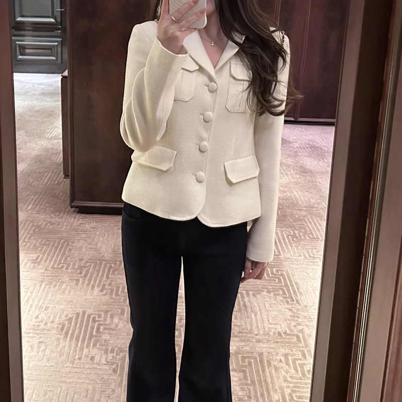Heavyweight Tweed 2026 Spring Chanel Series Lapel Blazer Women's Short Style New Model 2026 Spring