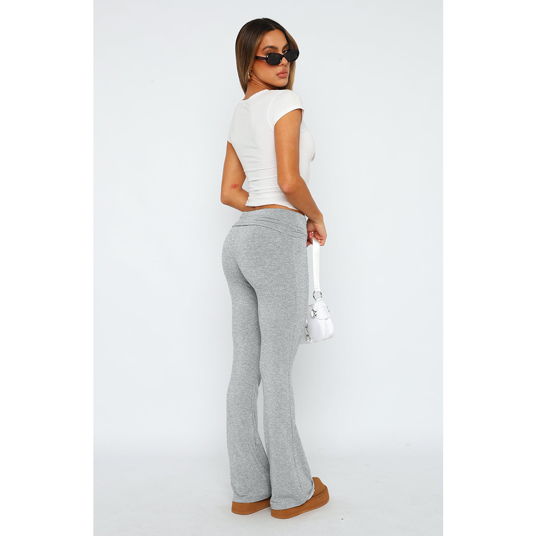 Women's Daily Street Casual Solid Color Full Length Flared Pants display picture 6