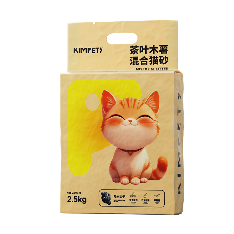 Nueva arena para gatos de yuca fresca y desodorante, fábrica de arena para gatos mixta doméstica al por mayor, arena para gatos de tofu al por mayor, arena para gatos transfronteriza