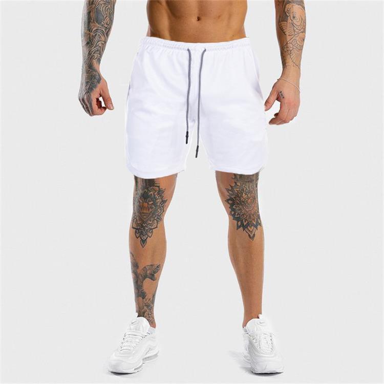 Shopee Fitness Muscle Split Shorts Outdoor Sports Beach Pants Men's Running Mesh Breathable_vogarts.com
