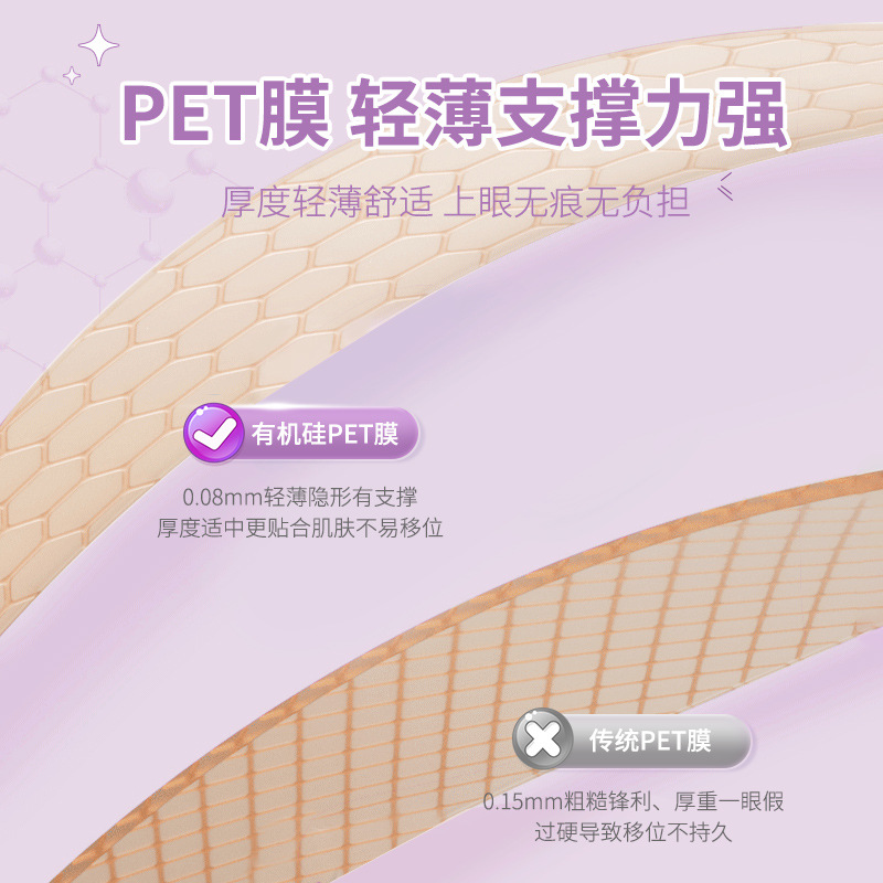 GECOMO como una pasta de párpado doble natural belleza natural dentro de doble párpado único bulto