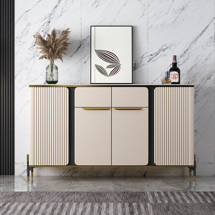 Light Luxury Slate Sideboard Living Room Wall-Mounted Entrance Cabinet Modern Simple Side Cabinet Kitchen Cupboard Storage Cabinet