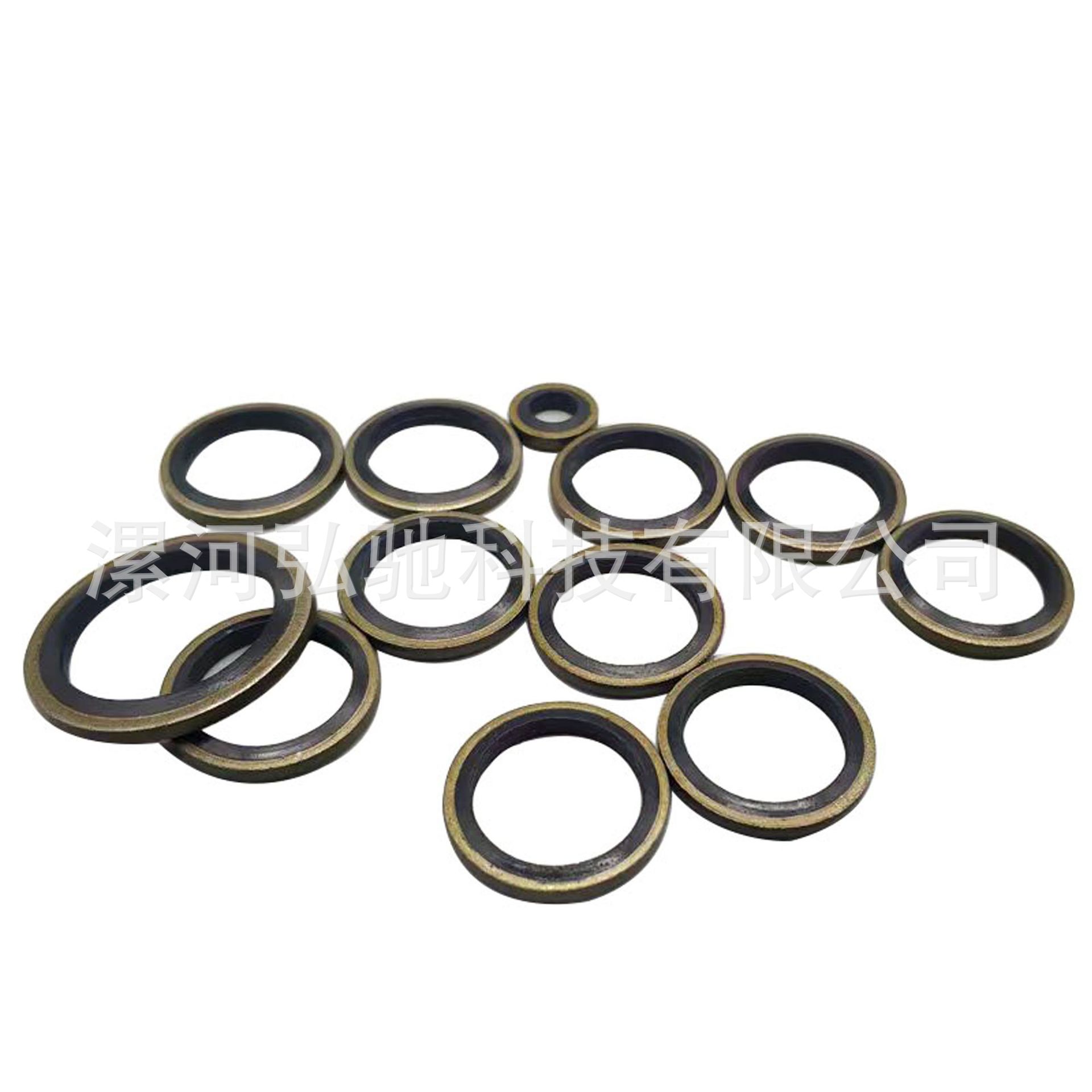 碳钢金属外环+丁腈橡胶液压配件组合垫金属缠绕垫圈油封 17.2*25