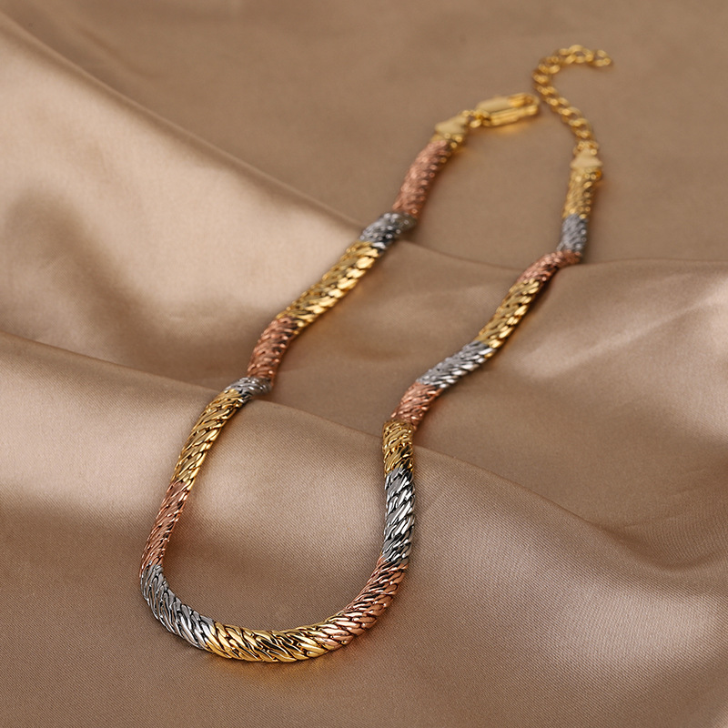 Zhuang Sheng joyería vintage al por mayor ins estilo nicho diseño collar mujeres todo partido galvanizado color oro cáñamo cuerda cadena traje