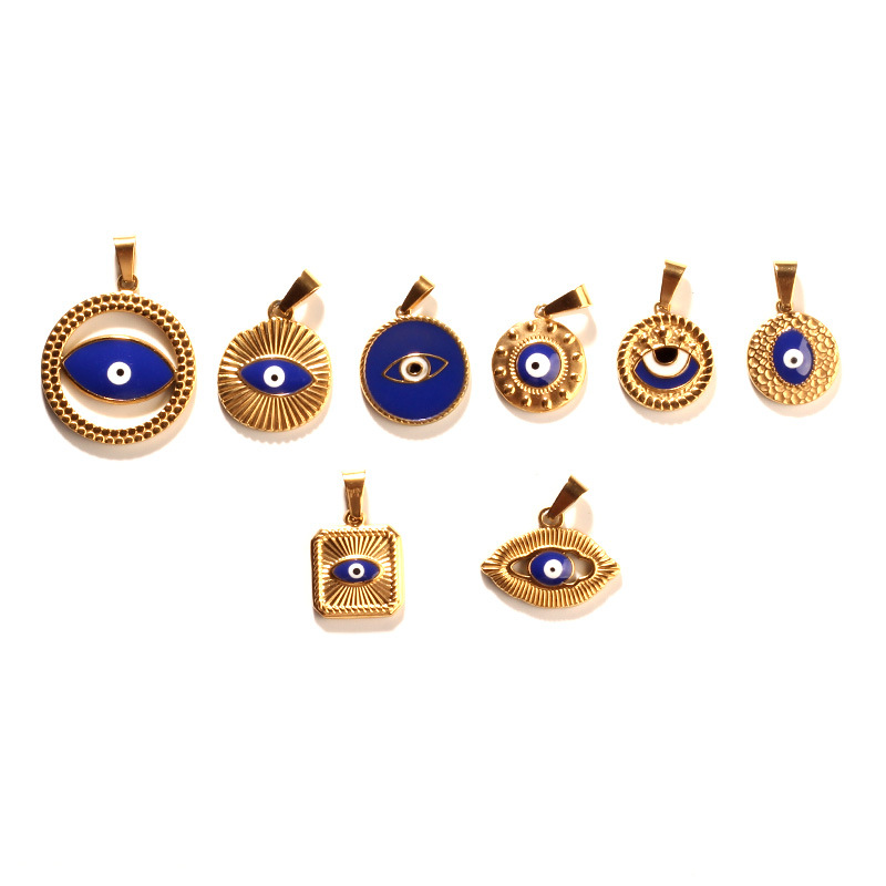1 Piece Quantity 1 Piece Stainless Steel Devil's Eye Eye Pendant DIY Jewelry Accessories Necklace