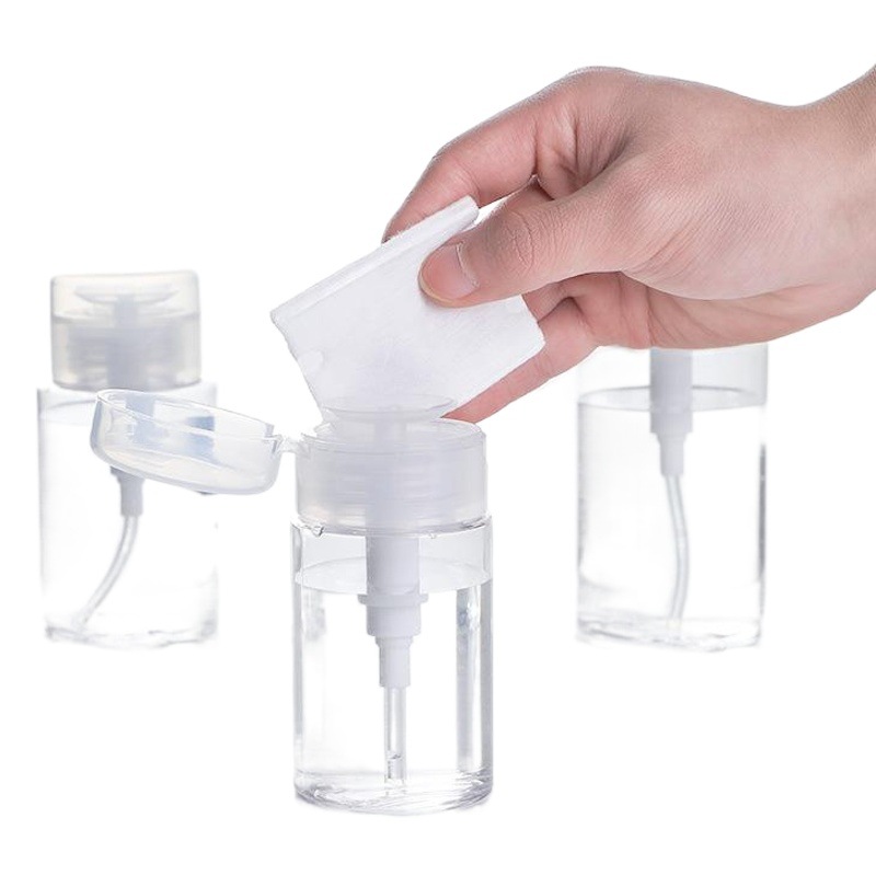 Prensa de viaje sub-botella de almacenamiento de removedor de maquillaje cosmético portátil loción cosmética traje de botella vacía