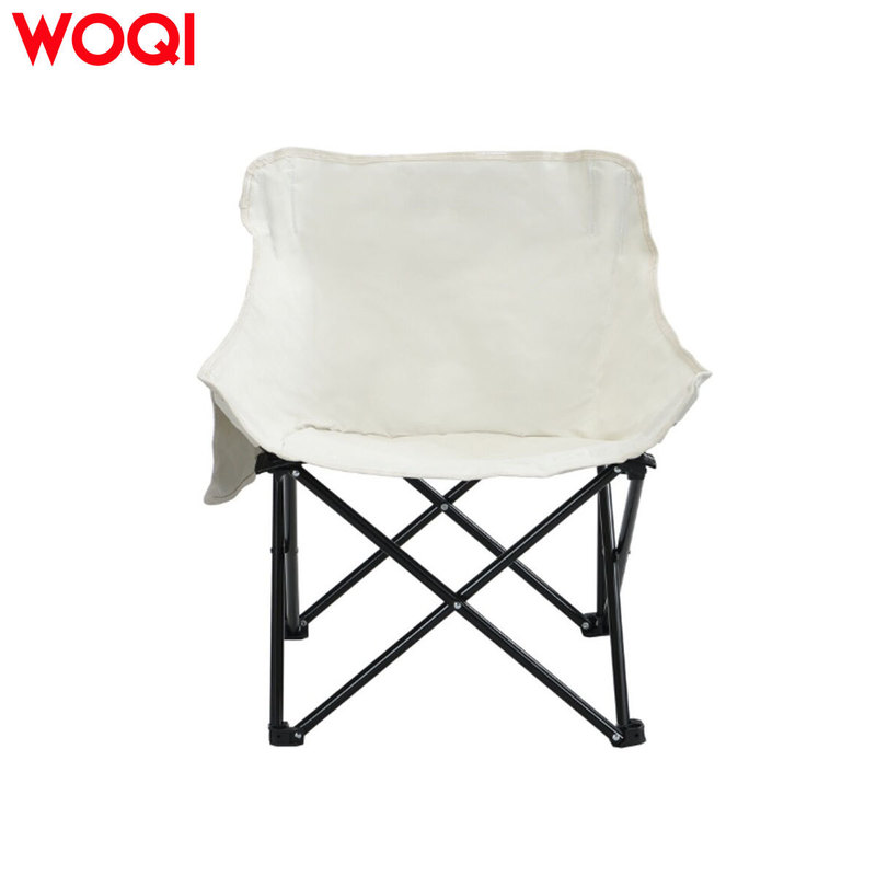 Woqi Portable Fishing Leisure Chair Patio Oxford Cloth Folding Chair Ergonomic Small Moon Chair