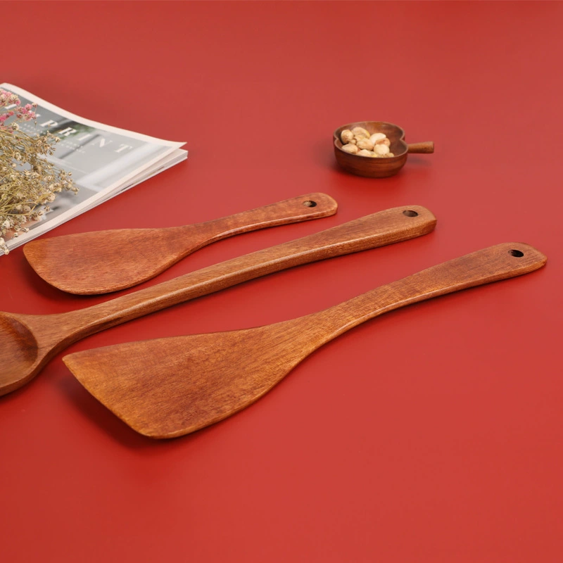 Хит-поп wooden spatula для жарки, лопатка для жарки, длинная ручка, антипригарная сковорода, особый деревянный лопатник с штрихкодом