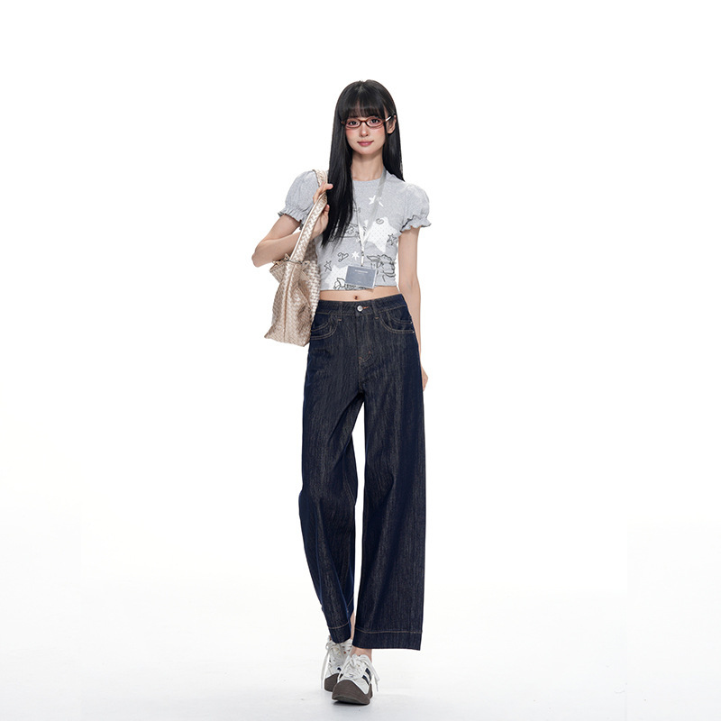 26 Spring and Autumn Jeans, four-way stretch, soft and comfortable, versatile for commuting, seline&Shilin baguette straight-leg cropped pants 26 Spring and Autumn Jeans, four-way stretch, soft and comfortable, versatile for commuting, seline&Shilin baguette straight-leg cropped pants