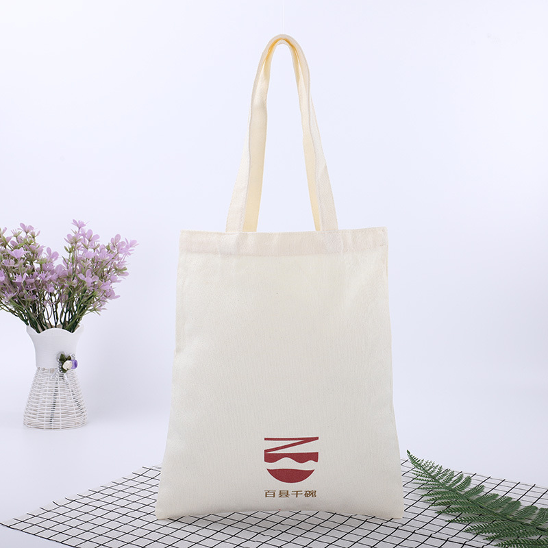 新款学生单肩棉布袋白色帆布手提袋时尚便携超市购物袋子可印logo