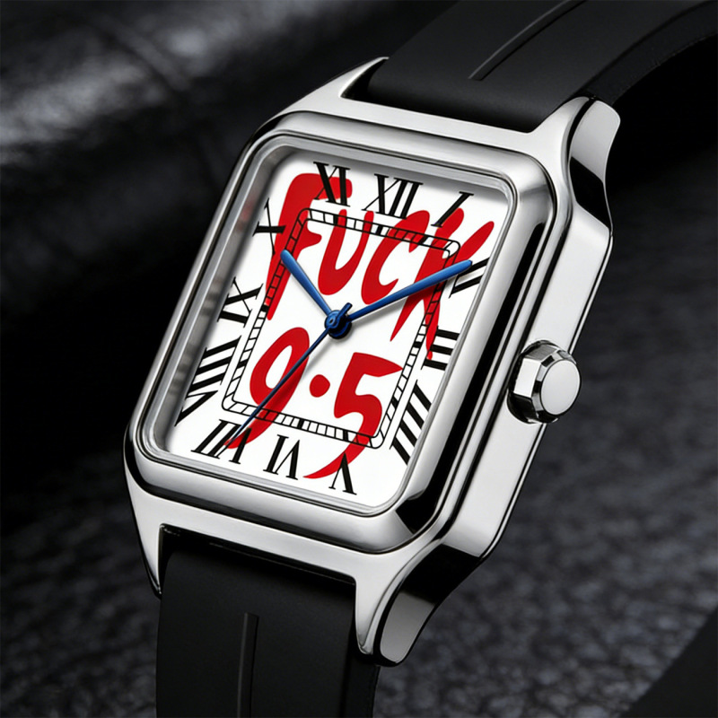 Cross-Border New Fashion Square Watch for Men and Women, Versatile Casual Arabic Waterproof Quartz Watch, Factory Direct Sale