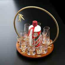 新中式白酒杯架置物架可旋转杯架商用杯架酒杯架分酒器架白酒杯架