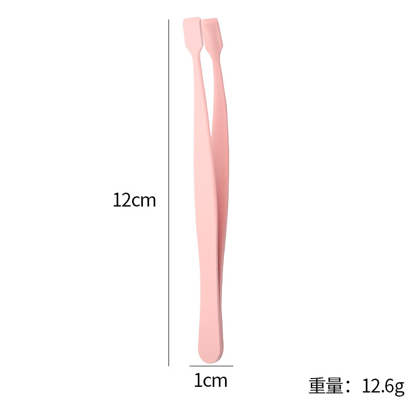 Pinzas de acero inoxidable engrosadas, pinzas de uñas hechas a mano DIY multifuncional, pinzas de pestañas de macarón