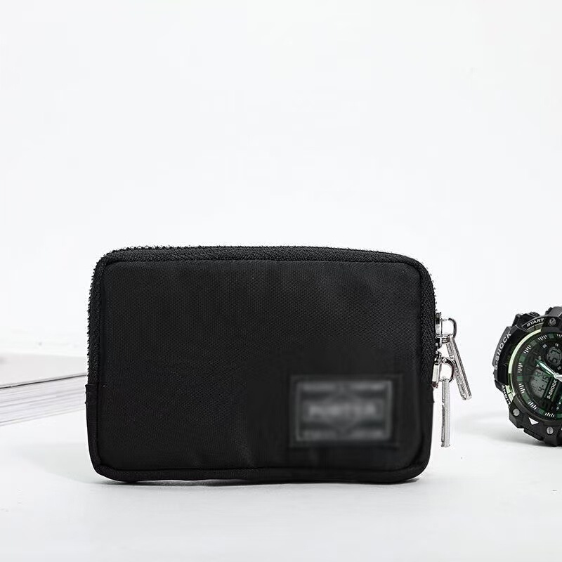New Japanese-Style Unisex Personalized Zipper Short Coin Purse Clutch Bag Coin Card Holder Mini Pocket Organizer Small Bag