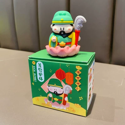 Luck Lotus Wood Fish Panda – Car hanging - original-lotus-young-general-series-figurine-guan-gong-protects-the-body-opp-bag-packaging