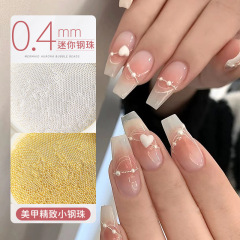 0.4mmミニーネイルアクセサリーのスチールボールは色落ちしません。