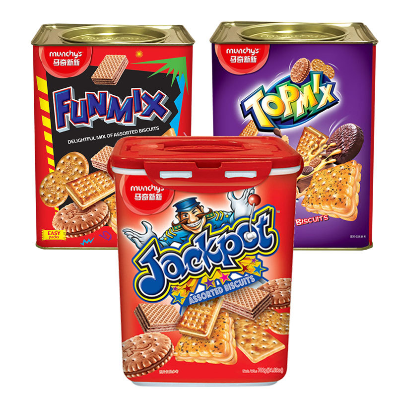 Munchy's马奇新新欢密斯什锦饼干700g/罐量贩装独立装网红小零食