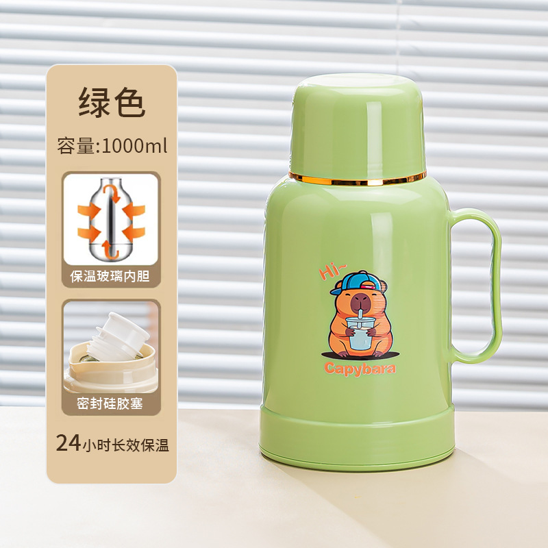Botella de agua caliente doméstica de dibujos animados de alto valor facial de los estudiantes de té de los estudiantes dormitorio de agua caliente botella portátil de agua hervida