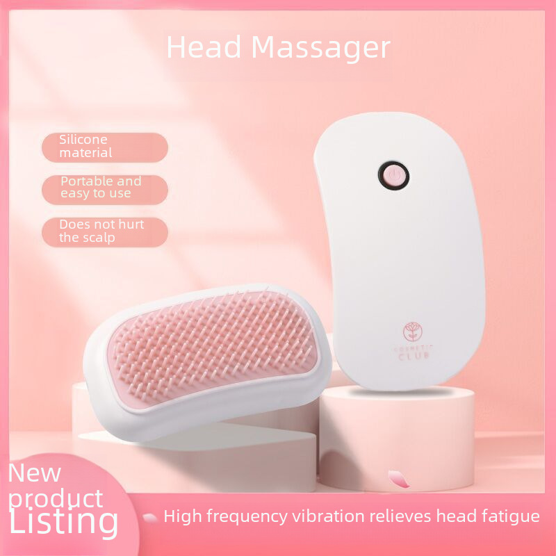 Electric head massager silicone massage comb crossborder wholesale