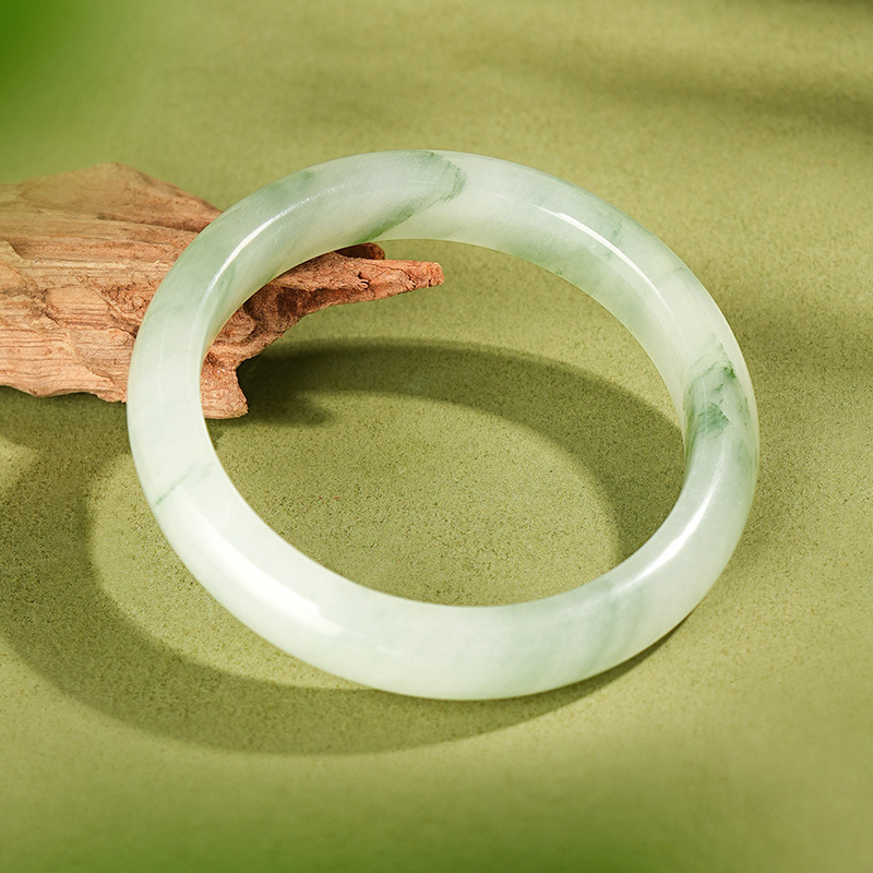 천산 옥 금 실크 옥 팔찌 옥 팔찌 떠다니는 꽃 플랫 스트립 천연 신장 옥 여성용 팔찌 옥 A 클래스 교체