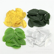 仿真绢布叶子树叶 服装辅料装饰玫瑰叶子花环喜糖盒配件装饰